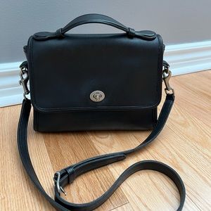 Coach court bag with silver hardware